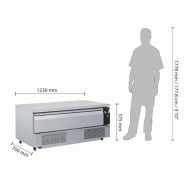 Soubassement double réfrigération 1 tiroir Série U 3x GN 1/1 | Polar - DA995