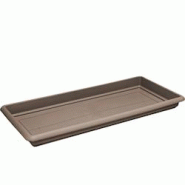 Stefanplast Pot de fleurs rectangulaire Maxi 100 x 38 x 6 cm (hauteur), gris tourterelle - matière synthétique 8003507862982