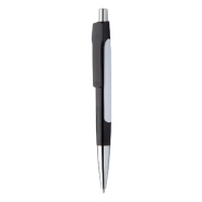 Stylo à bille en plastique - clip large pour impression - encre bleue - couleur noire - poids 10g Stylo à bille en plastique - clip large pour impression - encre bleue - couleur noire - poids 10g