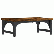 Support de moniteur table meuble bureau 37 x 23 x 14 cm bois d'ingénierie marron 02_0044856 - marron métal 3000220414639