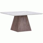 Table basse en MDF plateau effet pierre Cael 80 x 80 x 45 cm Venture Home - 7340220846365