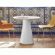 Table ronde polyvalente Baelo avec surface en placage bois Table ronde polyvalente Baelo avec surface en placage bois