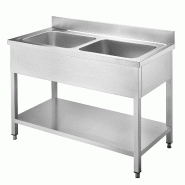 Vaiotec TOPLINE Evier 700 / 2 cuves L:1200 - inox 10453