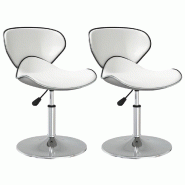 VidaXL Chaises à manger lot de 2 blanc similicuir Modèle Orion Master Edge - 335119