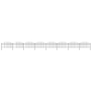 Vidaxl clôture de jardin à dessus en lance acier (1-1,25)x13,6 m noir 277728 Vidaxl clôture de jardin à dessus en lance acier (1-1,25)x13,6 m noir 277728