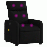 VidaXL Fauteuil de massage inclinable Noir Tissu Modèle Dermontel - 8721012371330