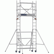 Échafaudage roulant aluminium DOCKER Mini - Hauteur de travail : 4,80 m - DUARIB - 7014031 Échafaudage roulant aluminium DOCKER Mini - Hauteur de travail : 4,80 m - DUARIB - 7014031