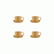 Bjorn Tasse SCANDI 15cl et soucoupe Ø12cm - 8 pièces - Ocre - jaune 3701488309582