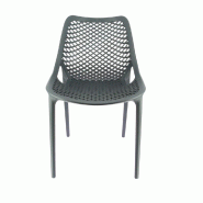Chaise empilable d'extérieur en polypropylène Air coloris gris foncé par 4