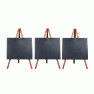 Chevalet de table acajou 15x13cm - set de 3 - résistant aux UV, chocs, tâches et rayures_0