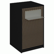 Comptoir Vertigo H T01naturel solo L60cm 1 tabl.Couliss.2tabl.Amovibles - noir