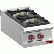 Cuisinière gaz 2 feux vifs à poser - 400x700(730)x250/320 mm - PG7/2B4T-N
