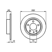 Disque de frein Bosch 0986478891 - boîte de 2 disques - arrière - disque plein - 5 trous Disque de frein Bosch 0986478891 - boîte de 2 disques - arrière - disque plein - 5 trous