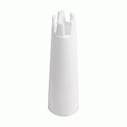 Douille pour siphon crème droit plastique blanc - par 50