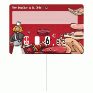 Etiquette pique Bouchère Heula 12x8 cm - par 10