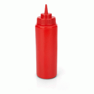 Flacon souple Ø 8 cm 0,95 ltr rouge polyéthylène lot de 6 - Was Germany - plastique 4044925163712_0