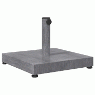 Helloshop26 - Base de parasol carrée moderne jardin terrasse 45 x 45 x 31,5 cm stabilité robuste en acier gris foncé 02_0058929 - gris Bois massif
