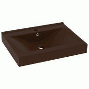 Helloshop26 - Lavabo avec trou de robinet vasque à poser de toilette lave-mains de salle de bain salle cosmétique 60 x 46 cm 02_0002770 - 3000102731