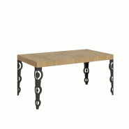 Itamoby Table Extensible 90X160/420 Cm Karamay Chêne Nature Structure Anthracite - marron VE160TAKRY420-QN-AN