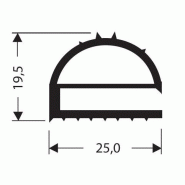 Joint pvc plat sans aimant pour meubles frigos jpf-017_0