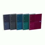 Oxford Lot de 5 Cahier Notebook 30th rel. Intégrale A4+ 160p./80 feuilles 80g/m², ligné, couv. Assorties - 3020120240671
