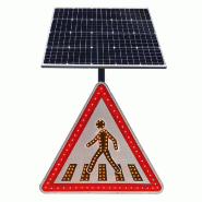 Panneaux solaire A 700 mm classe 2 leds clignotant fabriqués en France - PNRT2AB25-TF02/S1_0