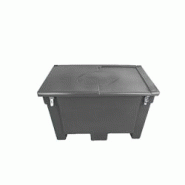 PLAST'UP ROTOMOULAGE Coffre de rangement 300l + grenouillères - GRIS - gris 0733968141705