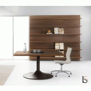 Table de réunion carrée Lithos - Dellarovere - Noyer