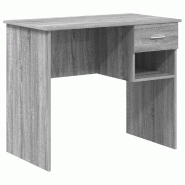 VidaXL Bureau Gris Sonoma 90 x 49 x 75 cm Bois d'ingénierie Modèle Vega Executive Concept - 869271