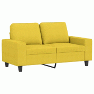 VidaXL Canapé à 2 places Jaune clair 120 cm Tissu Modèle Flex Vintage - 359388