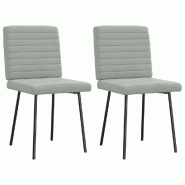 VidaXL Chaises à manger lot de 2 Gris clair Velours Modèle Orion Master Confort - 4101156