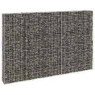 Vidaxl mur en gabion avec couvercles acier galvanisé 300x30x200 cm 147823