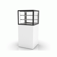 Vitrine neutre INTEGRA sur base haute - 600 mm - 3 niveaux - H1400 mm - IN60/50-140N | Sayl Barcelona- Accès Grab & Go - blanc 674005070407