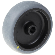Roue de 75 mm avec caoutchouc thermoplastique gris conducteur d'électricité sur polypropyle Roue de 75 mm avec caoutchouc thermoplastique gris conducteur d'électricité sur polypropyle