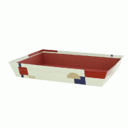 Corbeille carton rectangle "Terracotta" 36x27x6cm - par 30