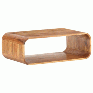 Décoshop26 - Table basse de salon design rustique vintage 90 x 50 x 30 cm bois d'acacia avec finition couleur miel DEC037218 - Bois massif 3000263166