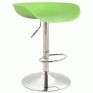 Décoshop26 - Tabouret de bar assise réglable en hauteur et pivotant en plastique vert pieds tulipe en métal chromé avec 10_0000380 - 3000826469606 Décoshop26 - Tabouret de bar assise réglable en hauteur et pivotant en plastique vert pieds tulipe en métal chromé avec 10_0000380 - 3000826469606