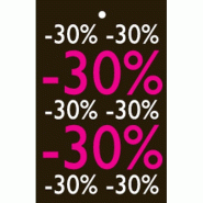 Étiquette à trou -30% Soldes Élégant 55x85mm - par 250 - Design élégant - Conditionné sous film