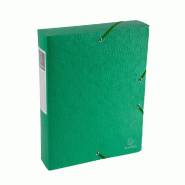 Exacompta - Réf. 50913E - 10 boites de classement Exabox Dos 60mm Carte lustrée Scotten - A4 - Vert - vert en carton 50913E