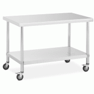 Helloshop26 - Table de travail en inox premium 70 x 120 cm 158 kg acier inoxydable argenté 14_0010026 14_0010026 - argenté inox 3000221962177