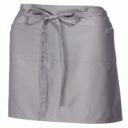 METRO PROFESSIONAL Tablier de bistrot court, polyester/coton, 100 x 55 cm, gris, 3 pièces - gris multi-matériau 4337231888029