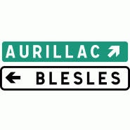 Panneau directionnel D43a - Présignalisation pour carrefours Panneau directionnel D43a - Présignalisation pour carrefours
