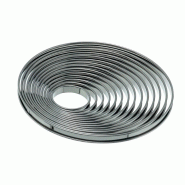 Schneider - Cercle à gâteau rond, avec rebord 340 mm, acier inoxydable - inox 162340