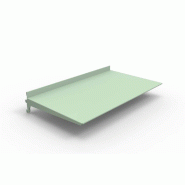 Tablette en métal vert L60xP35cm Ep.2mm + consoles