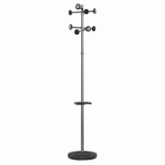 Unilux 100340697 Accueil Portemanteau sur pied à Tête Tournante avec 8 Patères Porte-Parapluies et Egouttoir 175 x 34 cm Chrome - 3595560008865
