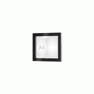 Vitrine EDGE ép. 54 mm - 2 A4 - Ht 465 x 530 mm, Sans bandeau-titre