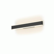 Applique LED linéaire 32 W de 81,5 cm en aluminium noir, CCT 3000/4000/6000 K et diffuseur satiné, design moderne - Perenz - noir 6996 N CT