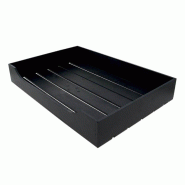 Cagette bois noire gm avec ouverture avant - Cagette bois noire gm avec ouverture avant -