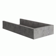 Casquette pour montant Totem 30x60x10cm - gris chicago