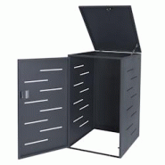 Décoshop26 - Abri de poubelles extérieur conteneurs à ordures pour une poubelle avec couvercle 116,5x66x80 cm en acier anthracite 04_0002860 - 3000 Décoshop26 - Abri de poubelles extérieur conteneurs à ordures pour une poubelle avec couvercle 116,5x66x80 cm en acier anthracite 04_0002860 - 3000